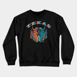 Texas Art Cow Crewneck Sweatshirt